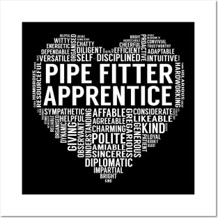 Pipe Fitter Apprentice Heart Posters and Art